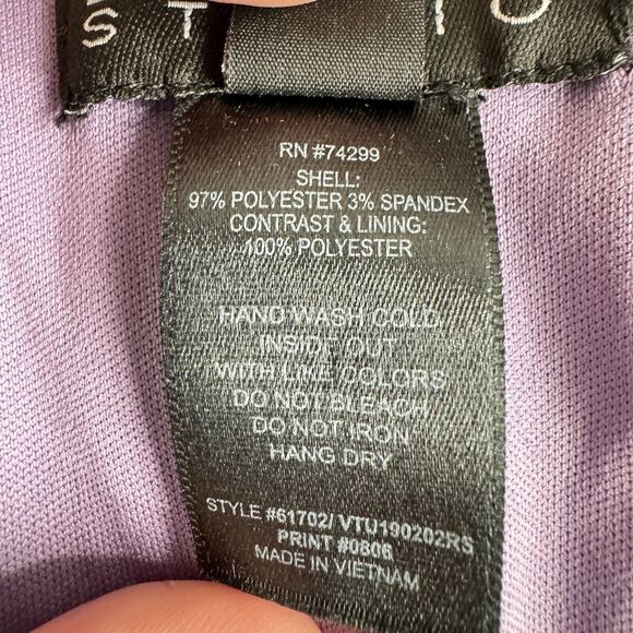 Enfocus Studio Flare Skirt Jersey Stretch Gown Dress Size 4 Purple Sparkle Fairy - Picture 7 of 11